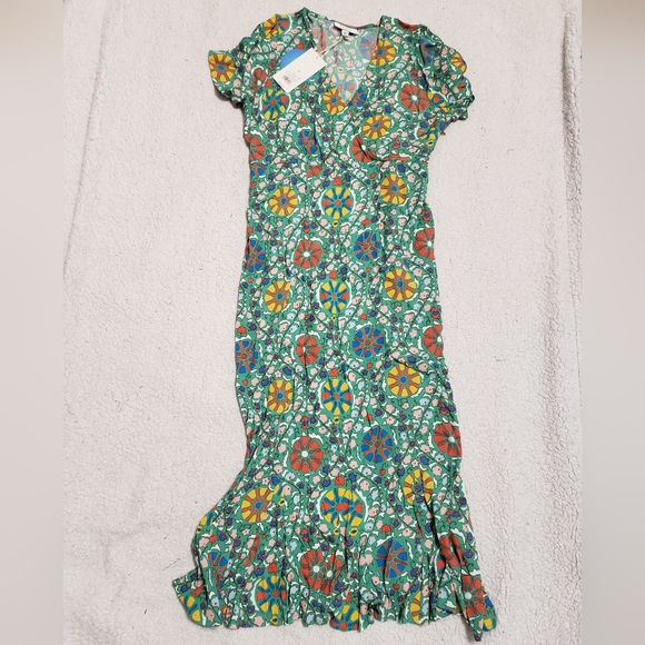 RHODE x Target Women's Zinnia Floral Print Short Sleeve Midi Dress - Picture 4 of 13